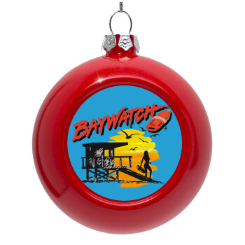 Baywatch, Red Christmas tree ornament bauble 8cm