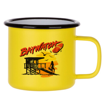 Baywatch, Metallic enamel MATT Yellow cup 360ml