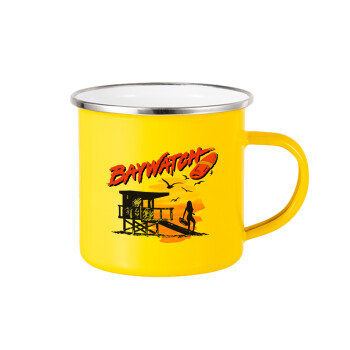 Baywatch, Yellow Enamel Metallic Cup 360ml