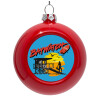 Red Christmas tree ornament bauble 8cm