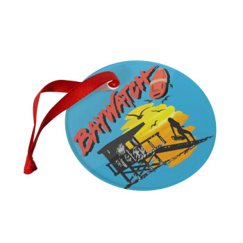 Baywatch, Christmas ornament glass 9cm