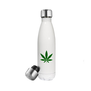 Weed, Metal mug thermos White (Stainless steel), double wall, 500ml