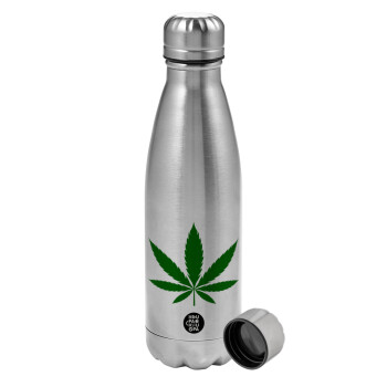 Weed, Metallic water bottle, stainless steel, 750ml