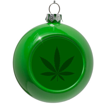 Weed, Green Christmas tree ornament bauble 8cm