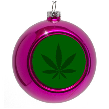 Weed, Purple Christmas tree ornament bauble 8cm