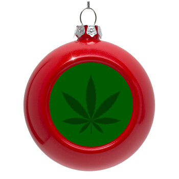 Weed, Red Christmas tree ornament bauble 8cm