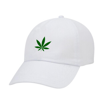 Weed, Καπέλο Ενηλίκων Baseball Λευκό 5-φύλλο (POLYESTER, ΕΝΗΛΙΚΩΝ, UNISEX, ONE SIZE)