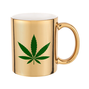 Weed, Mug ceramic, gold mirror, 330ml