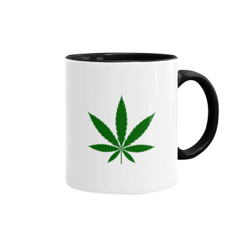 Weed, Mug colored black, ceramic, 330ml