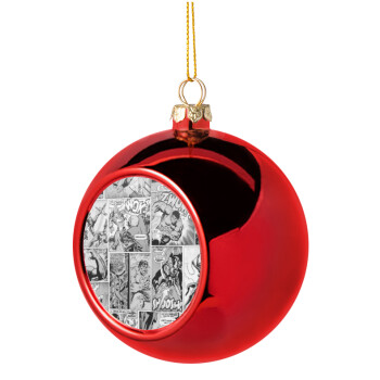 Classic comic Limited B/W, Christmas tree ball Red 8cm