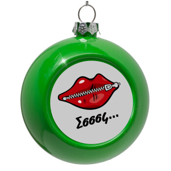 Σσσσς..., Green Christmas tree ornament bauble 8cm