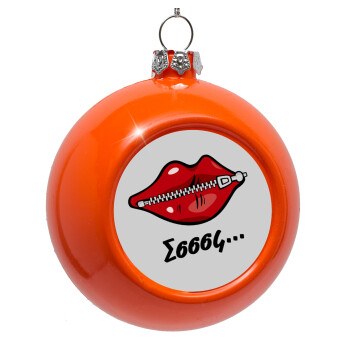 Σσσσς..., Orange Christmas tree ornament bauble 8cm