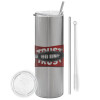 Eco friendly stainless steel Silver tumbler 600ml, with metal straw & cleaning brush