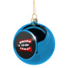 Blue Christmas tree ball ornament 8cm