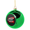 Green Christmas tree ornament ball 8cm