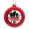 Red Christmas tree ornament bauble 8cm