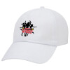 Adult Baseball Cap White 5-panel (POLYESTER, ADULT, UNISEX, ONE SIZE)