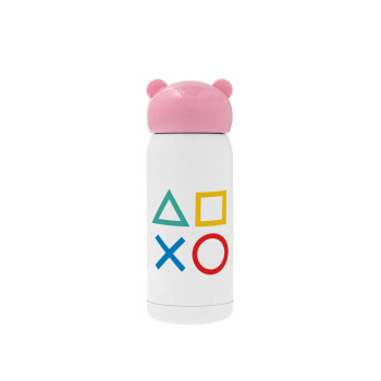 Gaming Symbols, Pink stainless steel thermal flask, 320ml