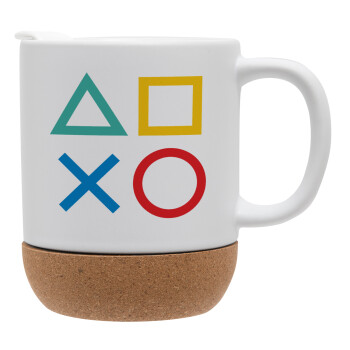 Gaming Symbols, Ceramic coffee mug Cork (MAT), 330ml (1pcs)