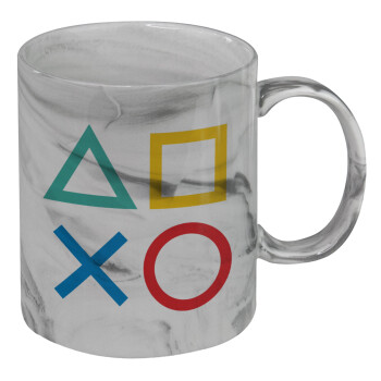 Gaming Symbols, Mug ceramic marble style, 330ml