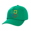 Adult Baseball Cap, 100% Cotton, Green (COTTON, ADULT, UNISEX, ONE SIZE)