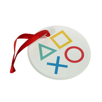 Gaming Symbols, Christmas ornament glass 9cm