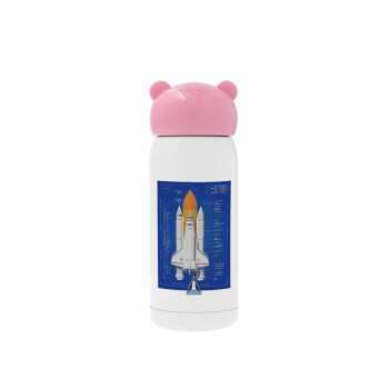 Nasa Space Shuttle, Pink stainless steel thermal flask, 320ml