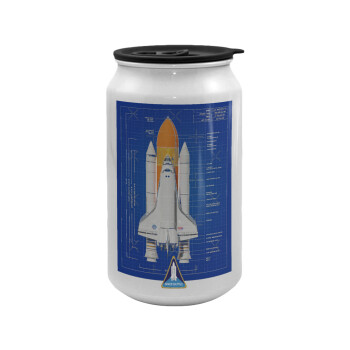 Nasa Space Shuttle, Κούπα ταξιδιού μεταλλική με καπάκι (tin-can) 500ml