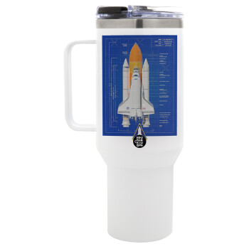 Nasa Space Shuttle, Mega Stainless steel Tumbler with lid, double wall 1,2L