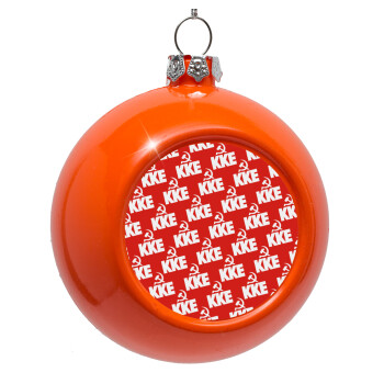 K.K.E., Orange Christmas tree ornament bauble 8cm