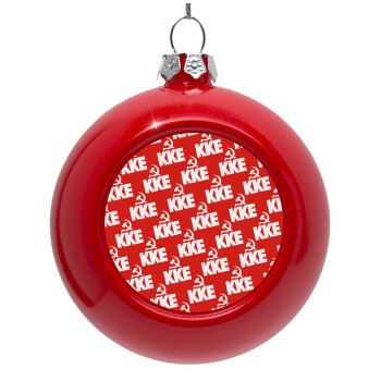 K.K.E., Red Christmas tree ornament bauble 8cm