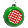 Green Christmas tree ornament bauble 8cm