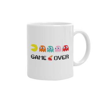 GAME OVER pac-man, Ceramic coffee mug, 330ml (1pcs)