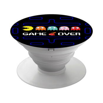 GAME OVER pac-man, Phone Holders Stand  White Hand-held Mobile Phone Holder