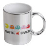 Mug ceramic, silver mirror, 330ml