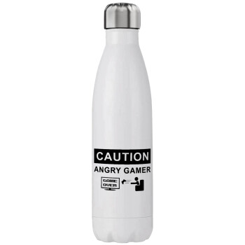 Caution, angry gamer!, Stainless steel, double-walled, 750ml