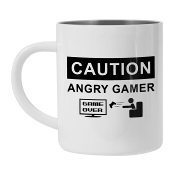 Caution, angry gamer!, Mug Stainless steel double wall 450ml