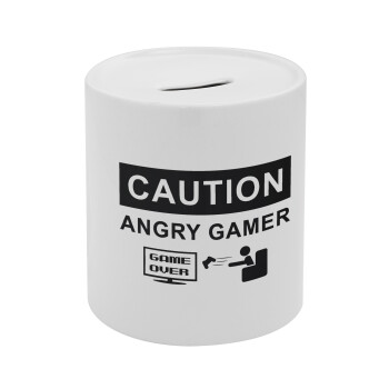 Caution, angry gamer!, Κουμπαράς πορσελάνης με τάπα