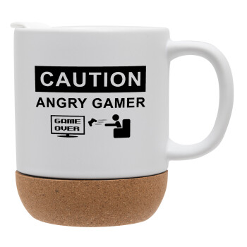 Caution, angry gamer!, Ceramic coffee mug Cork (MAT), 330ml (1pcs)