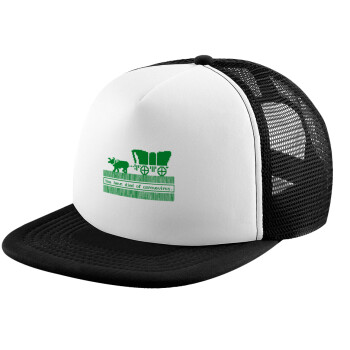 Oregon Trail, cov... edition, Child's Soft Trucker Hat with BLACK/WHITE Mesh (POLYESTER, CHILD, ONE SIZE)