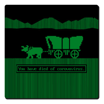 Oregon Trail, cov... edition, Τετράγωνο μαγνητάκι ξύλινο 6x6cm