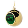 Golden Christmas tree ball ornament 8cm