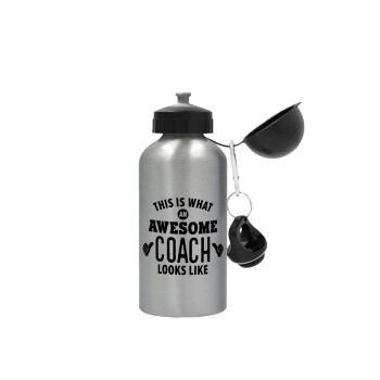 This is what an awesome COACH looks like!, Metallic water jug, Silver, aluminum 500ml