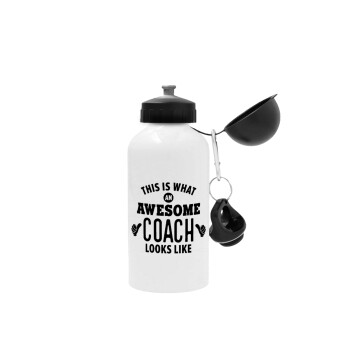 This is what an awesome COACH looks like!, Metal water bottle, White, aluminum 500ml