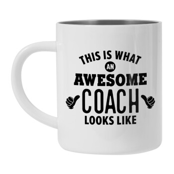 This is what an awesome COACH looks like!, Κούπα Ανοξείδωτη διπλού τοιχώματος 450ml