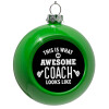 Green Christmas tree ornament bauble 8cm