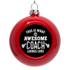 Red Christmas tree ornament bauble 8cm