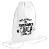 Backpack pouch GYMBAG white (28x40cm)