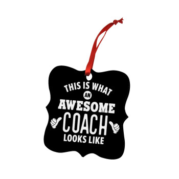 This is what an awesome COACH looks like!, Christmas ornament polygon wooden 7.5cm