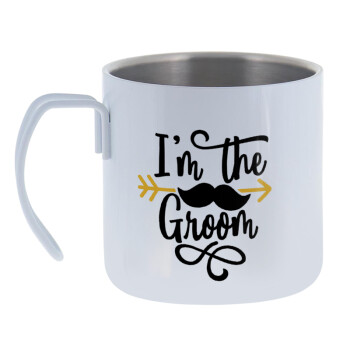 I'm the groom mustache, Mug Stainless steel double wall 400ml